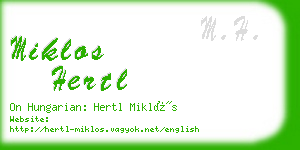 miklos hertl business card